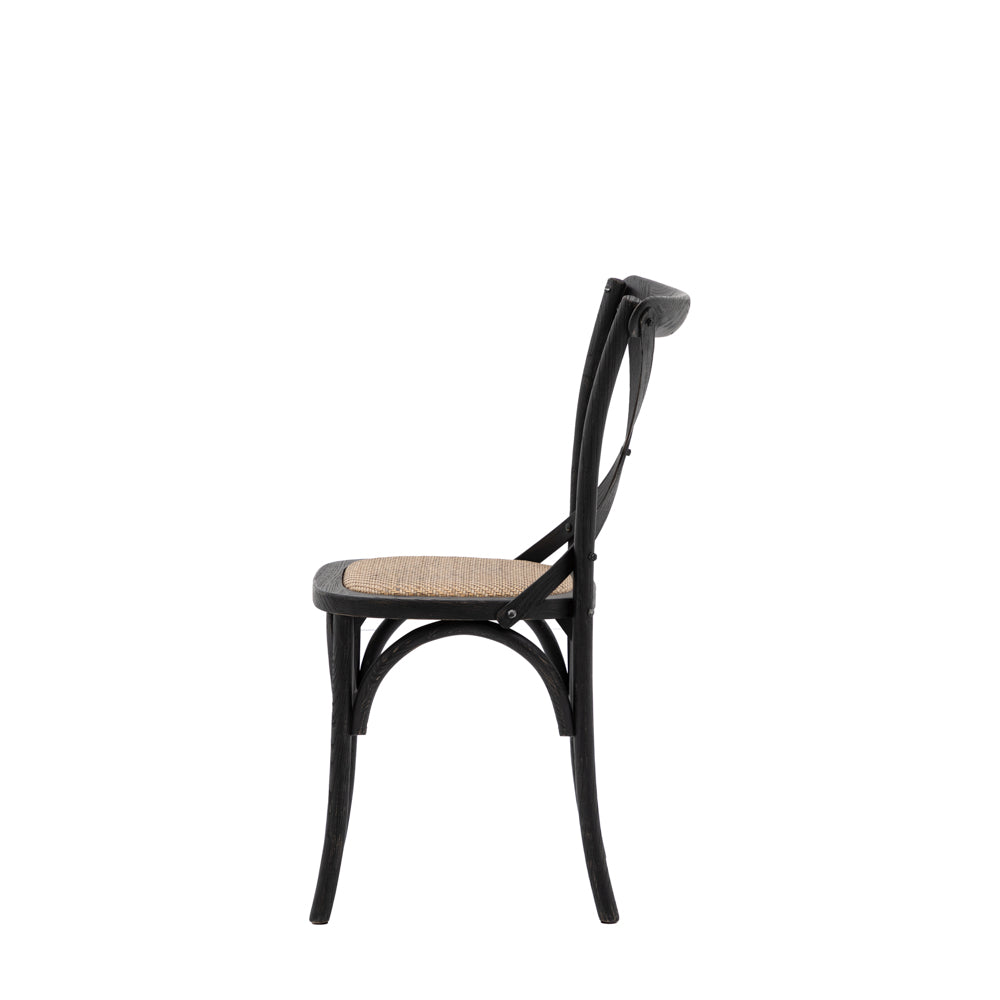 Harar Chair Black/Rattan (2 Pack)