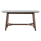 Managua Dining Table Rectangle Dark Wood / Marble