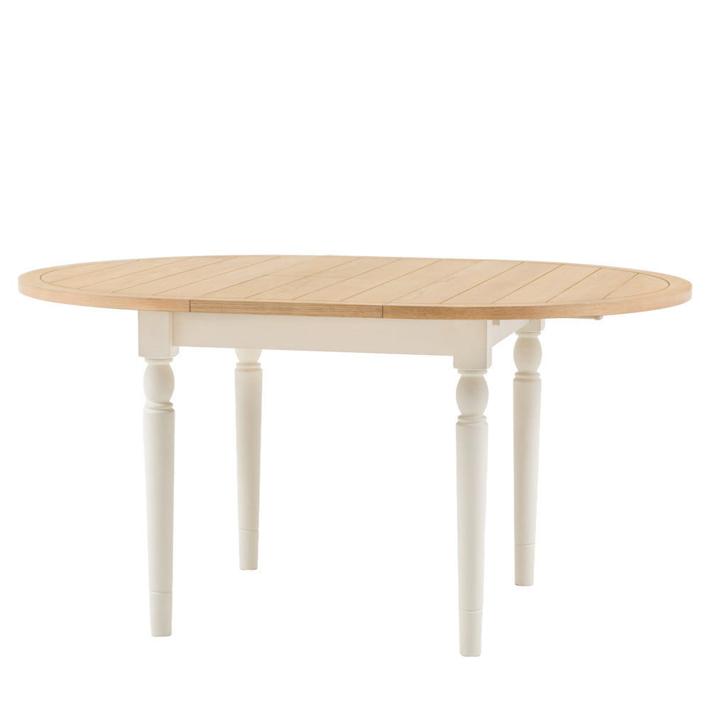 Oxford Round Extending Dining Table White