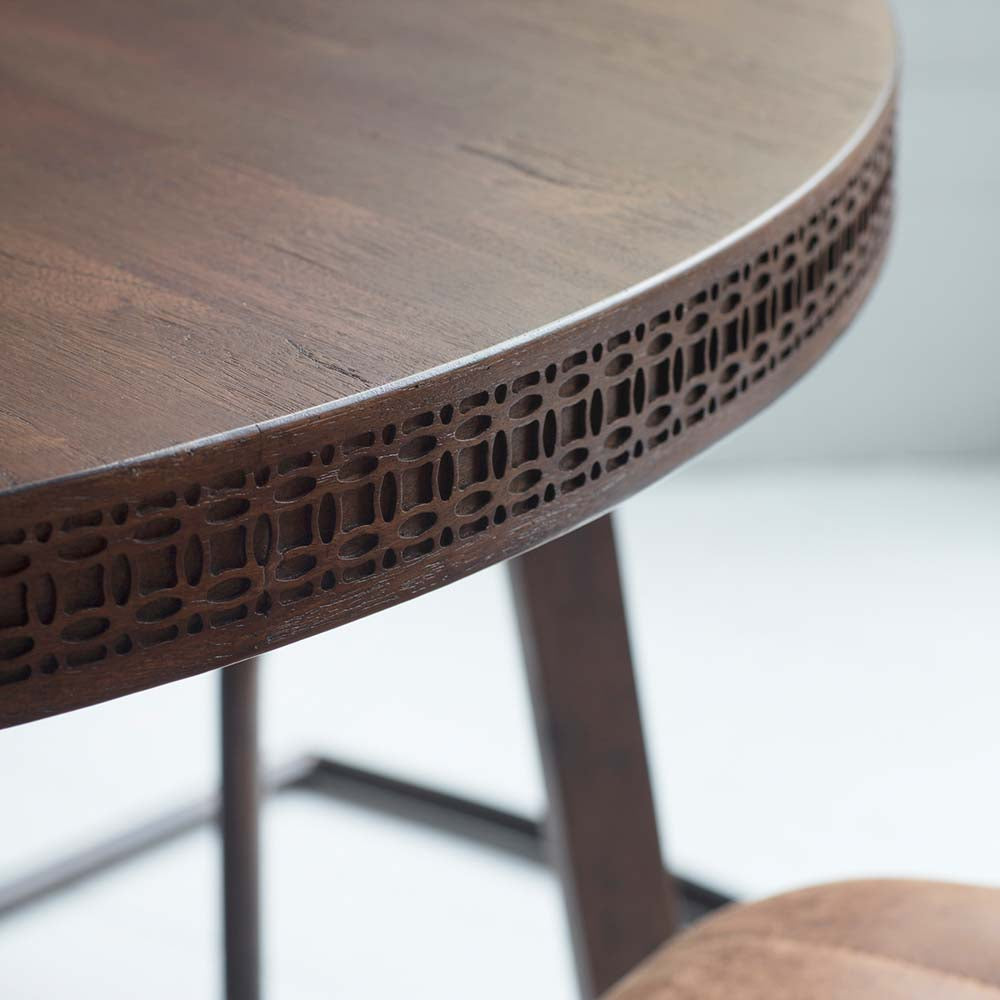 Aswan Retreat Round Dining Table Brown Mango
