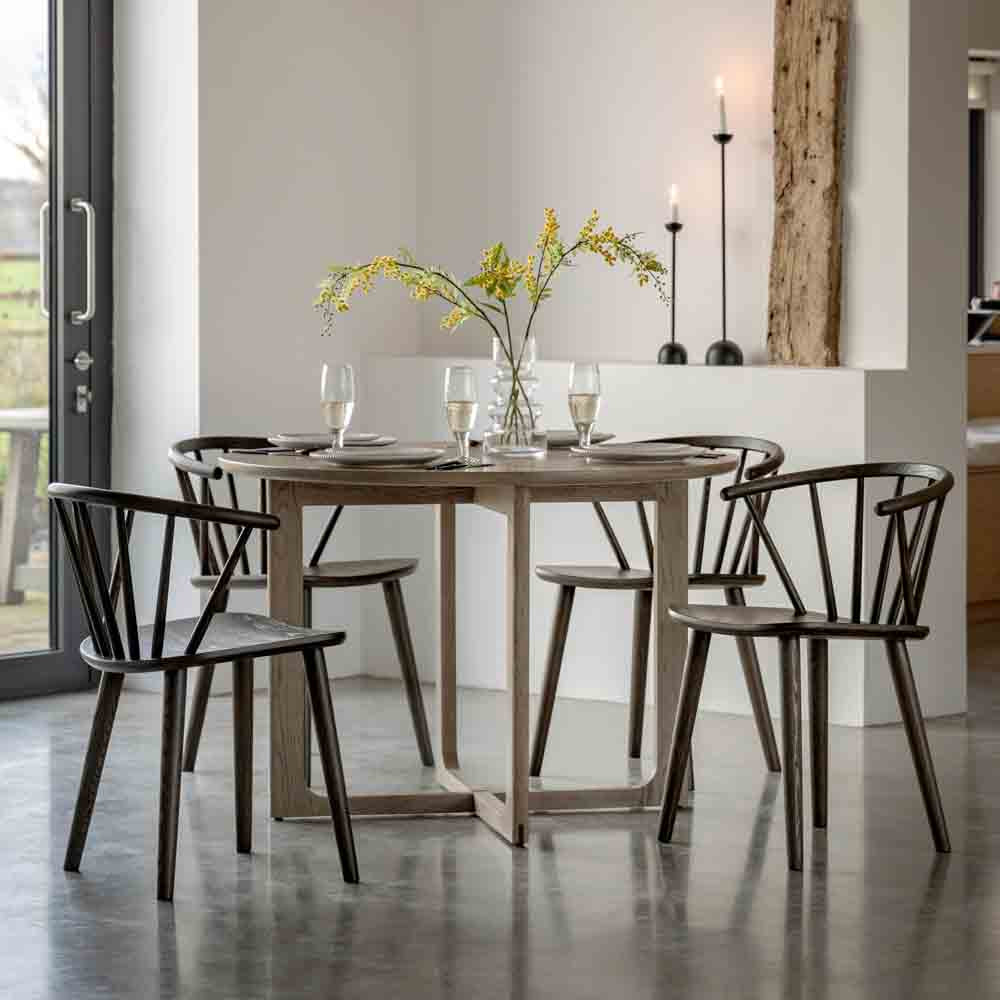 Hamburg Round Dining Table Smoked
