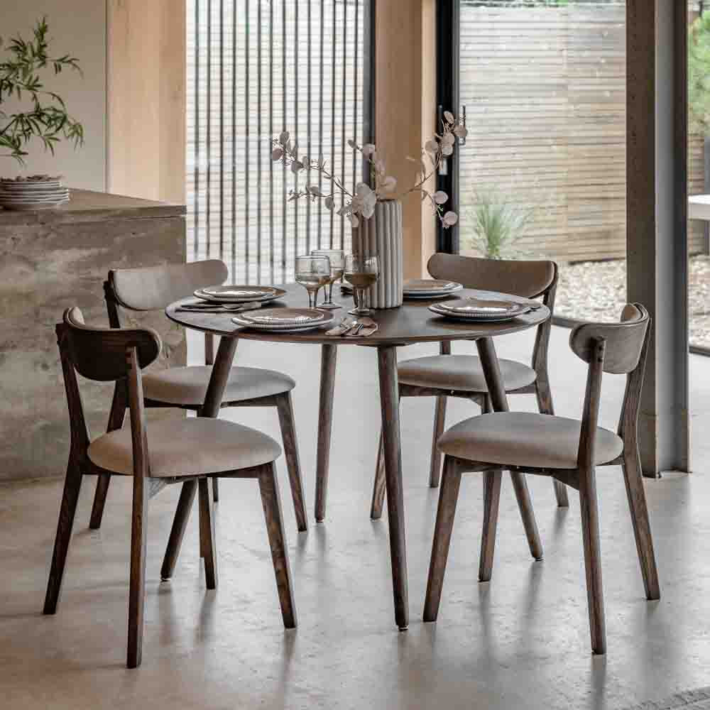 Bremen Round Dining Table Smoked