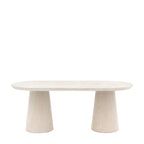 Vigo Oval Dining Table Travertine