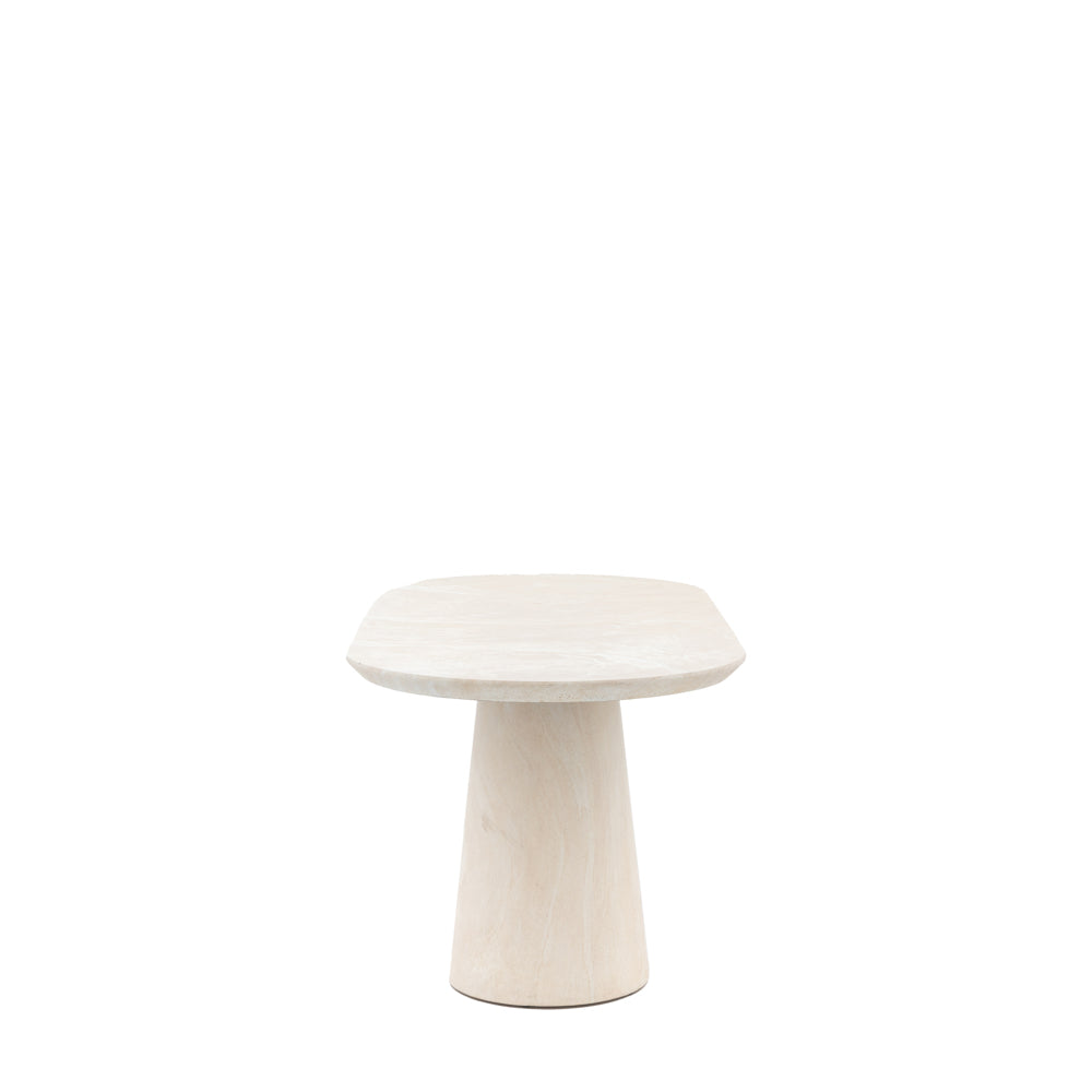 Vigo Oval Dining Table Travertine