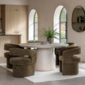Vigo Round Dining Table Travertine