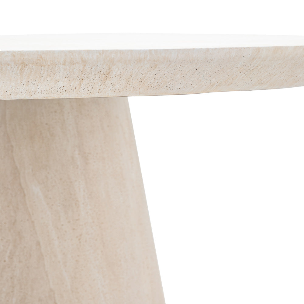 Vigo Round Dining Table Travertine