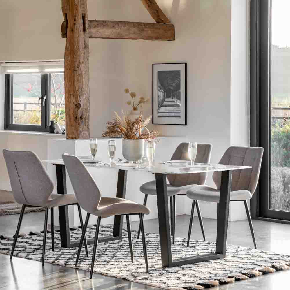 Talbot Dining Table White Effect