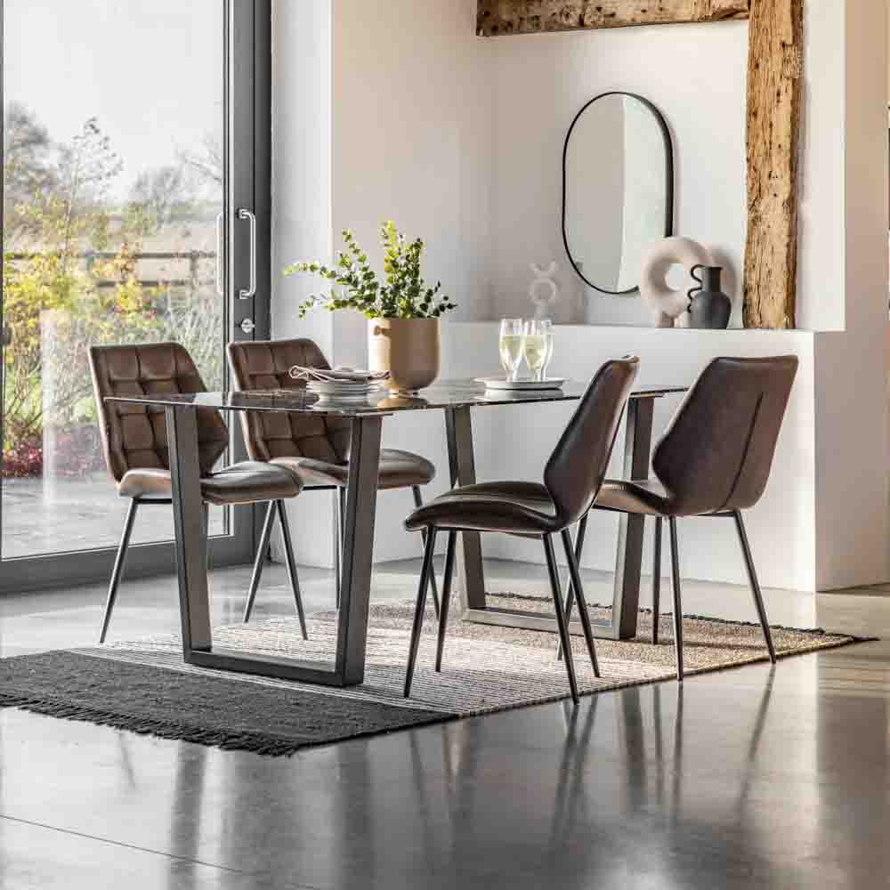 Talbot Dining Table Black Effect