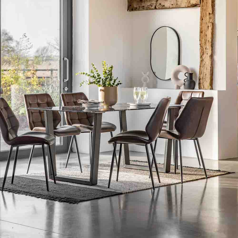 Talbot Dining Table Black Effect
