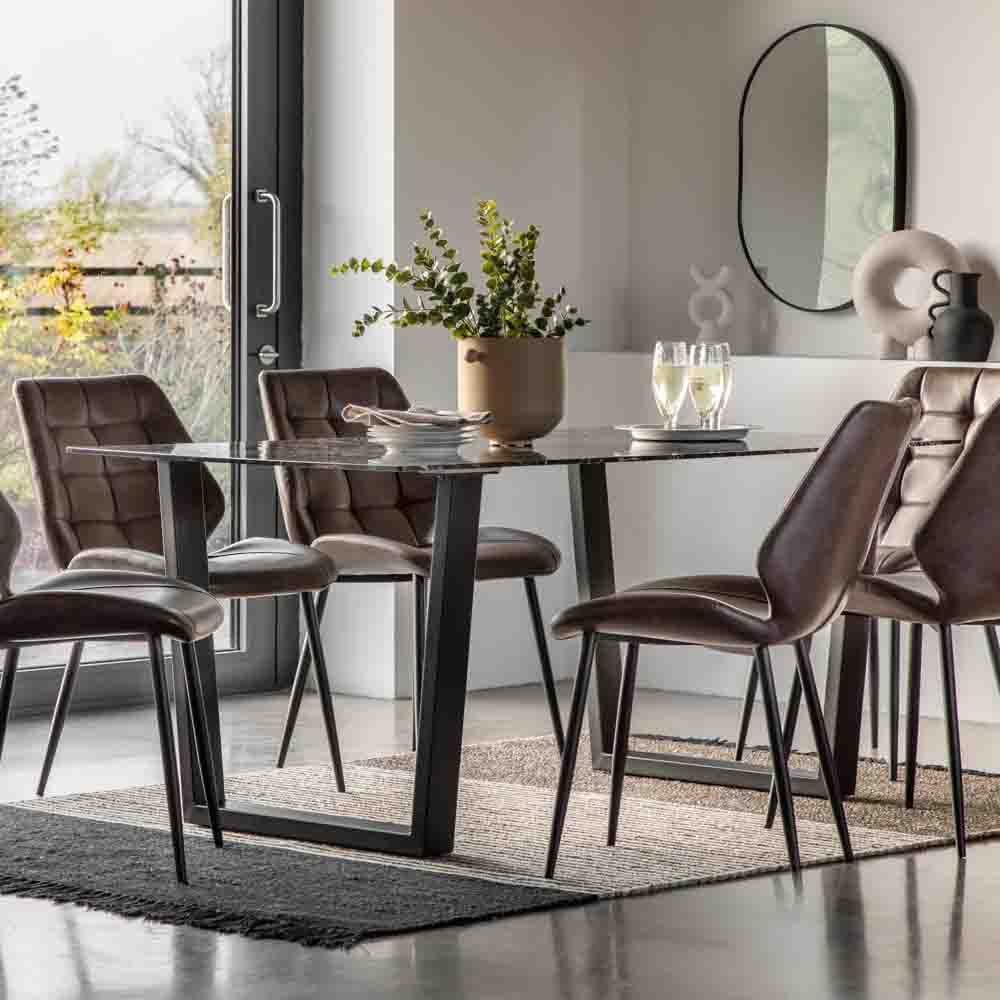 Talbot Dining Table Black Effect