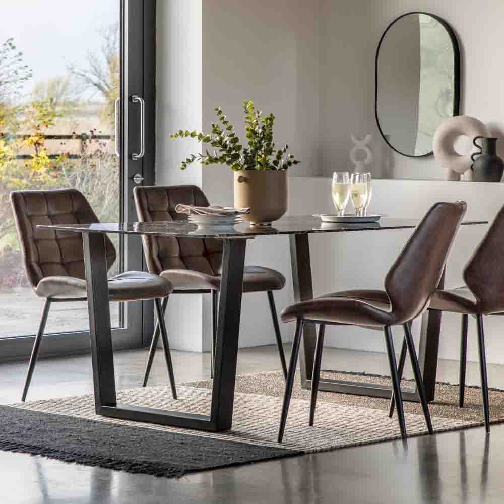 Talbot Dining Table Black Effect