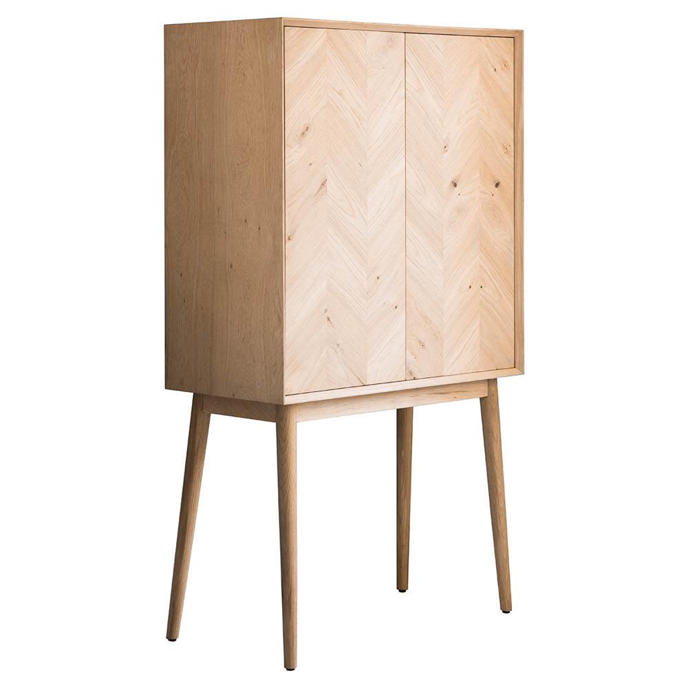 Florence 2 Door Cocktail Cabinet Oak