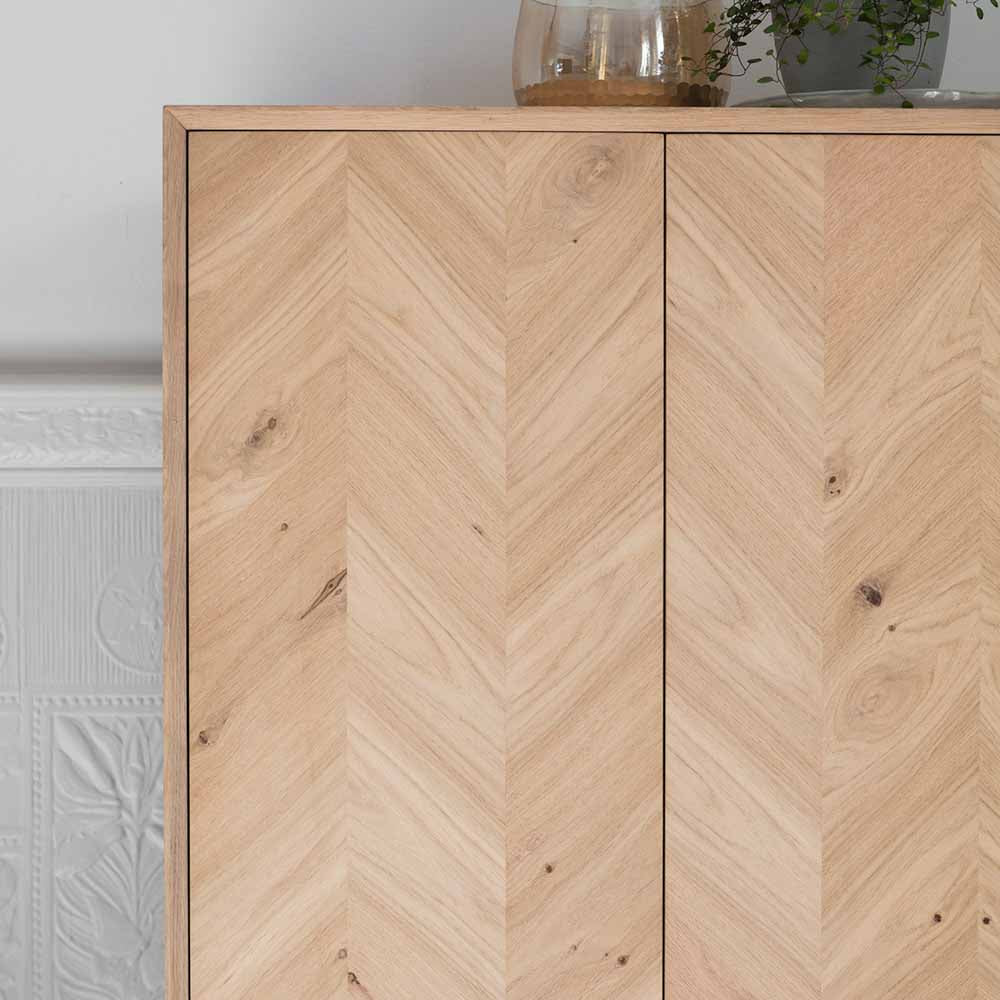 Florence 2 Door Cocktail Cabinet Oak