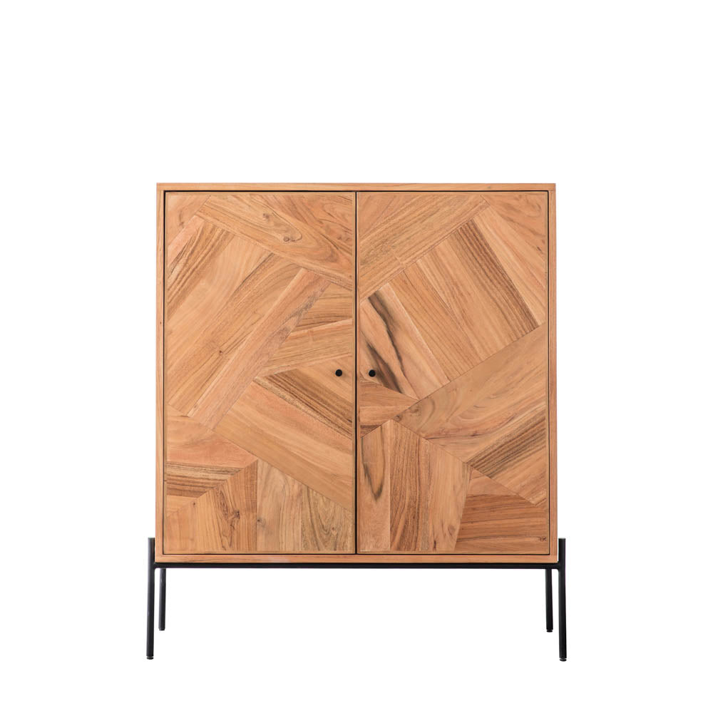 Springfield 2 Door Drinks Cabinet Natural Acacia