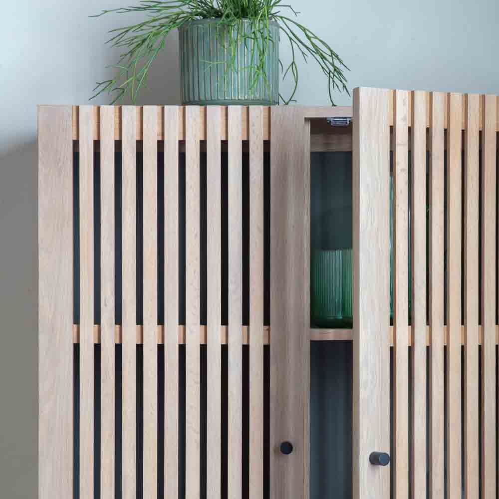 Sapporo 2 Door Cocktail Cabinet Oak