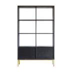 Pavlova 2 Door Open Display Unit Black / Gold