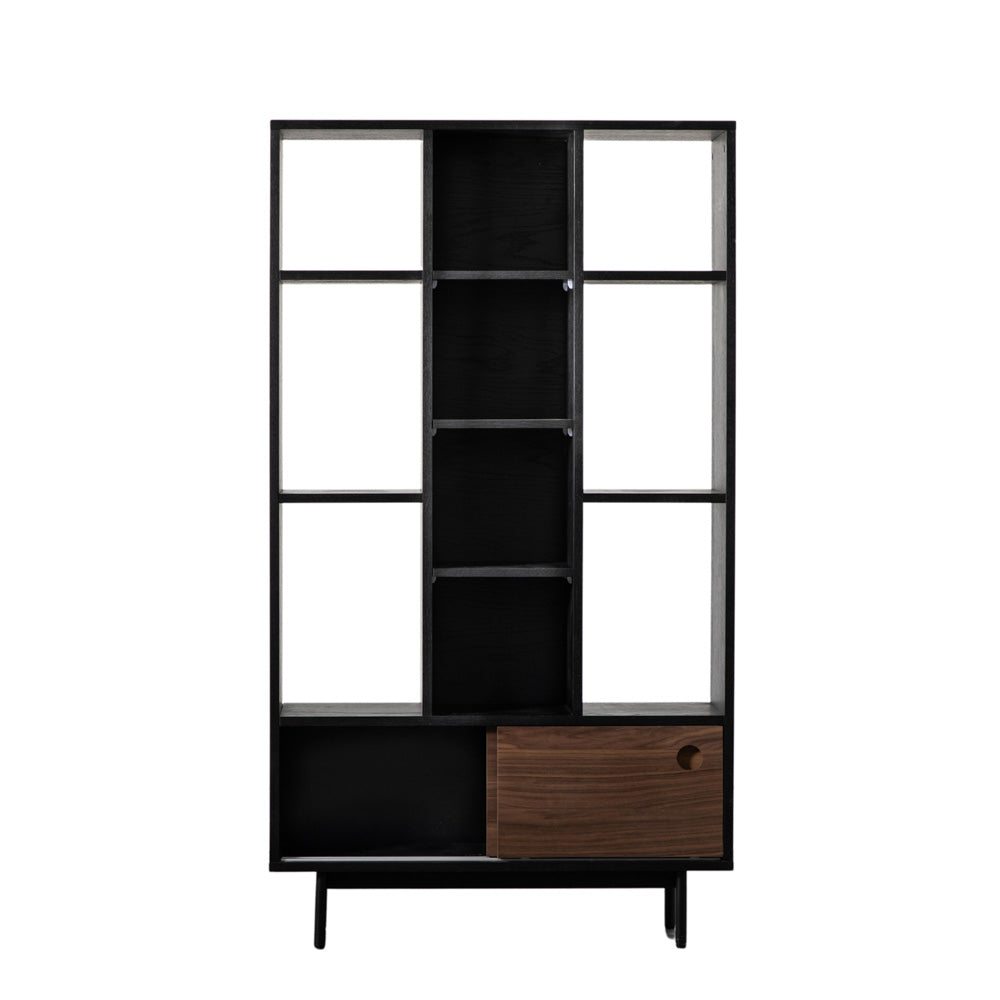 Lisbon Display Unit Black / Walnut