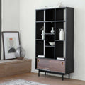 Lisbon Display Unit Black / Walnut