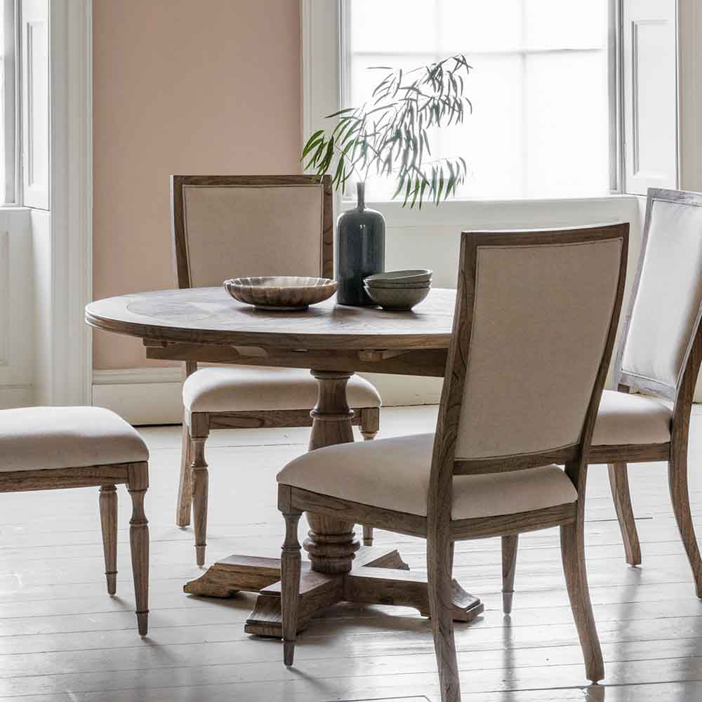 Reims Round Extending Dining Table Natural