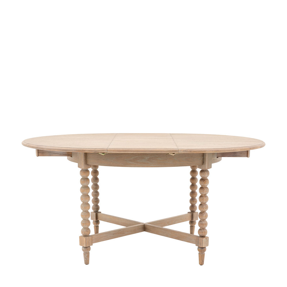 Mataro Round Extending Dining Table Natural Oak