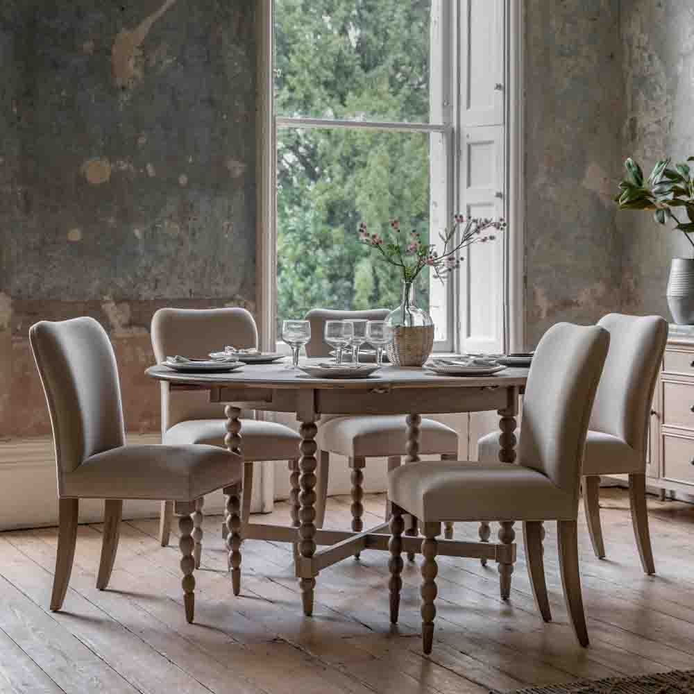 Mataro Round Extending Dining Table Natural Oak
