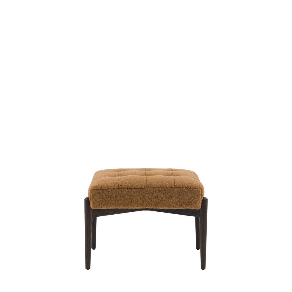 Wigan Footstool Ochre Faux Sheepskin