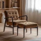 Wigan Footstool Ochre Faux Sheepskin