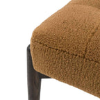 Wigan Footstool Ochre Faux Sheepskin