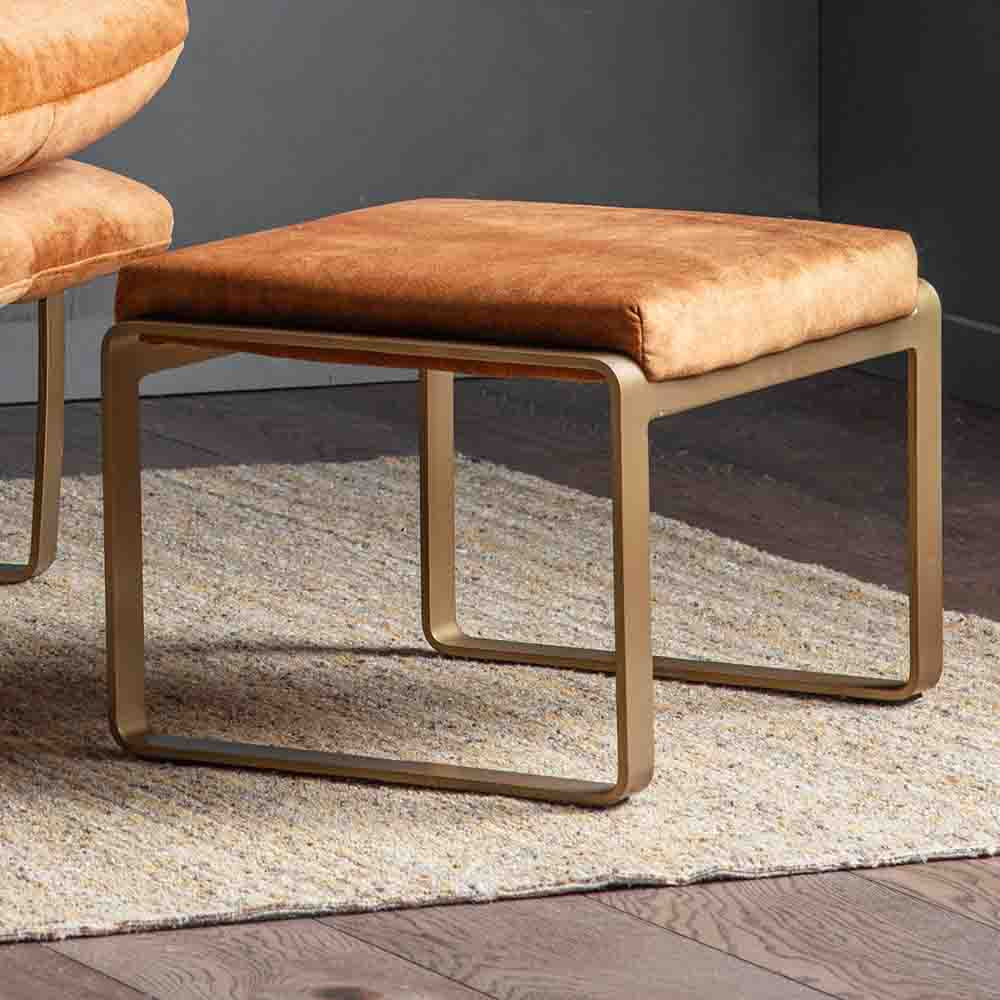 Foix Footstool Ochre