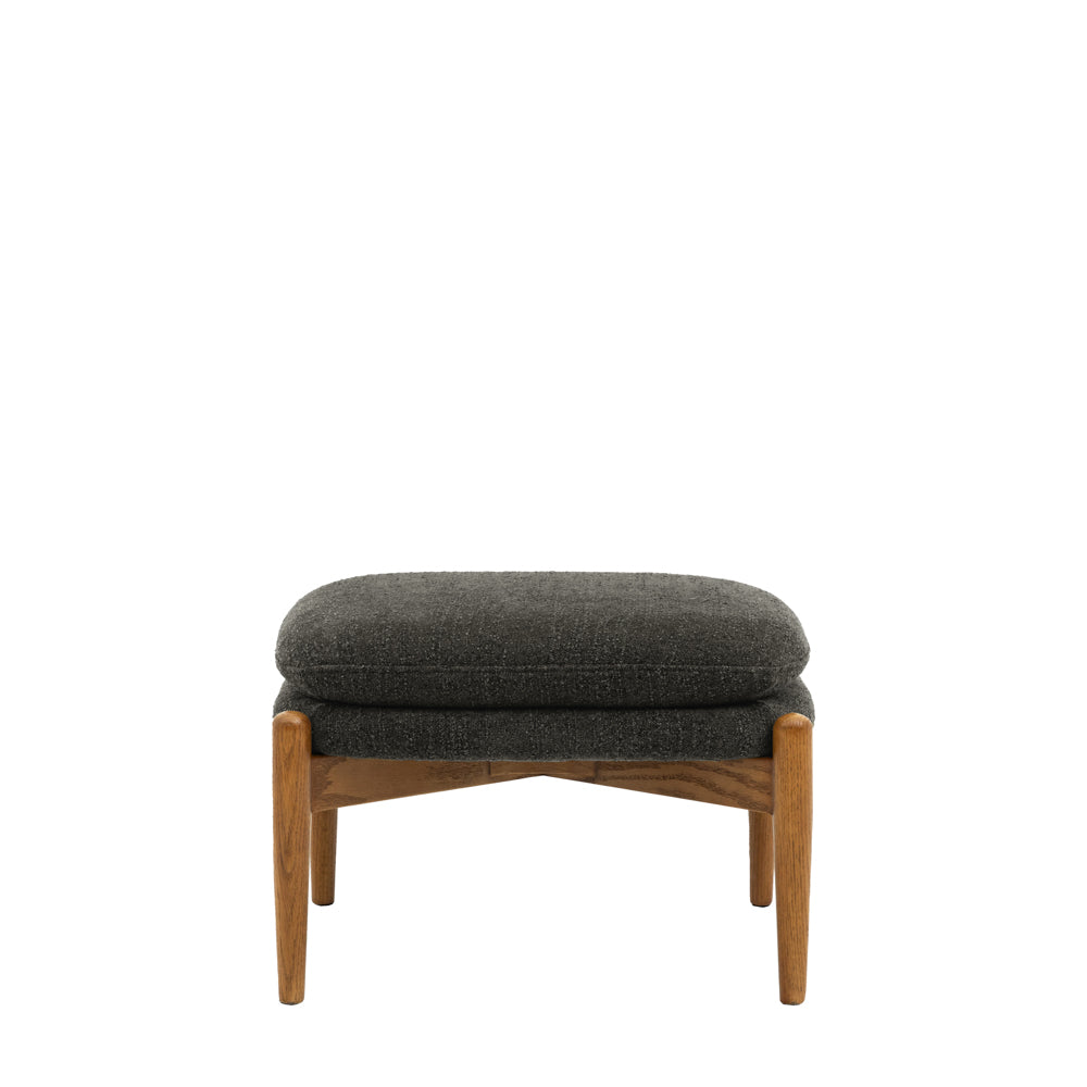 Busan Footstool Charcoal Boucle