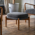 Busan Footstool Charcoal Boucle