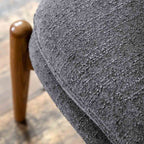 Busan Footstool Charcoal Boucle
