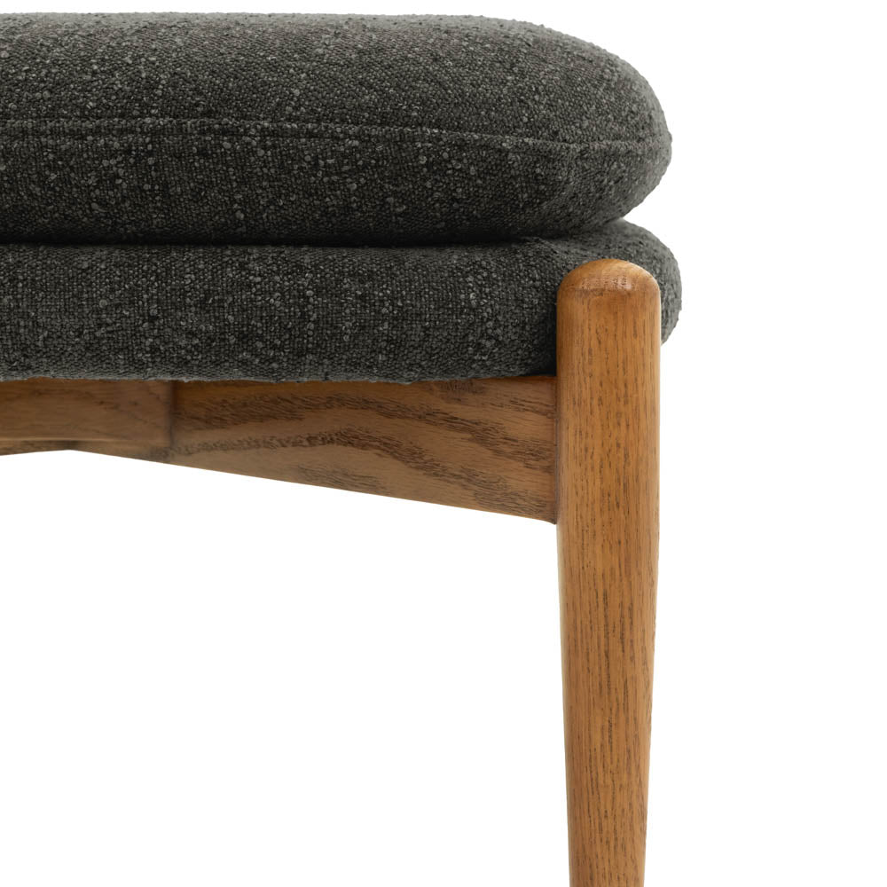 Busan Footstool Charcoal Boucle