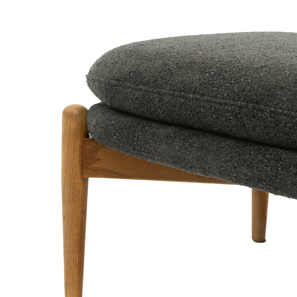 Busan Footstool Charcoal Boucle