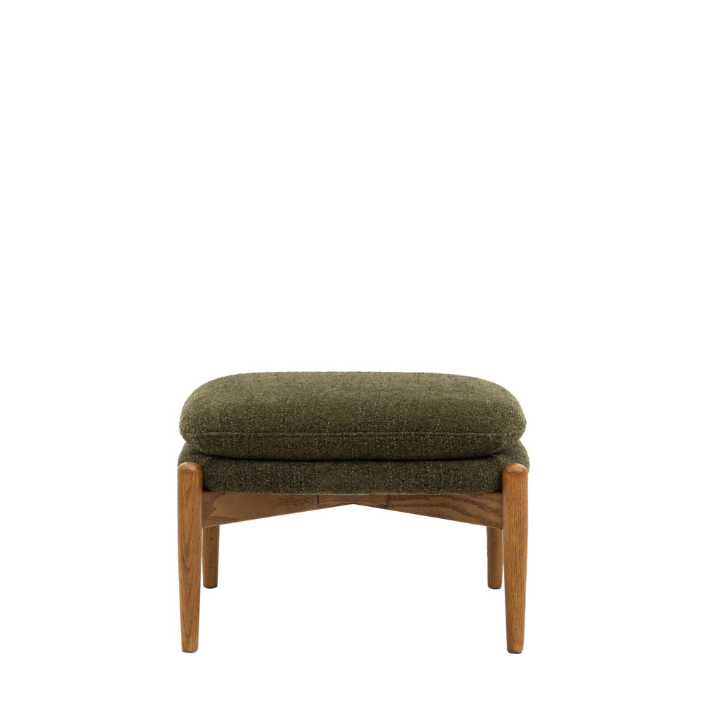 Busan Footstool Green Boucle