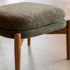 Busan Footstool Green Boucle