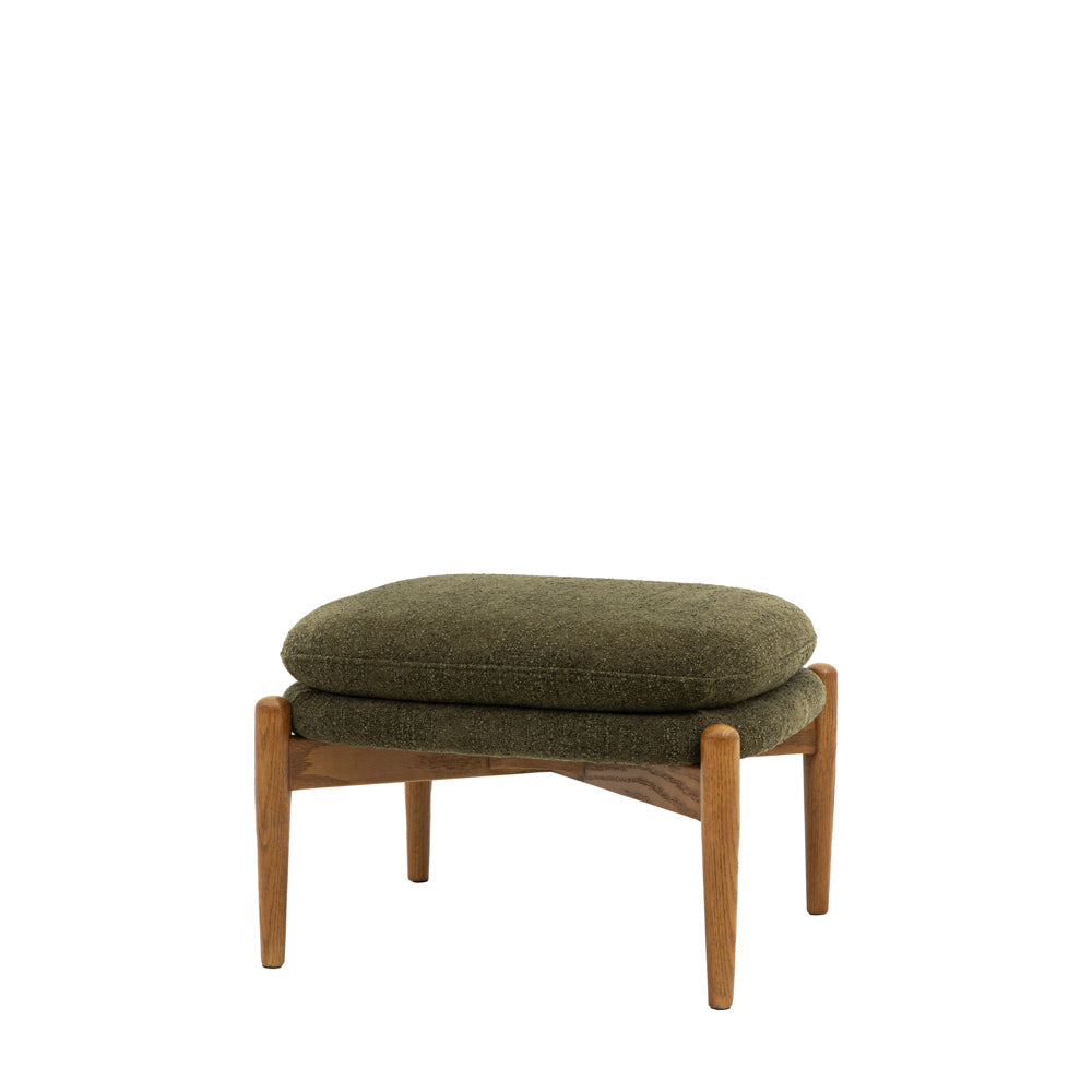 Busan Footstool Green Boucle