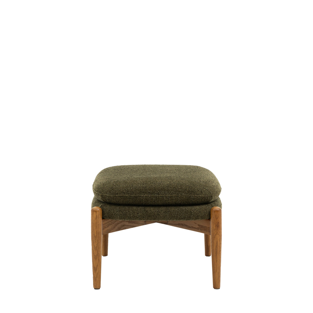Busan Footstool Green Boucle