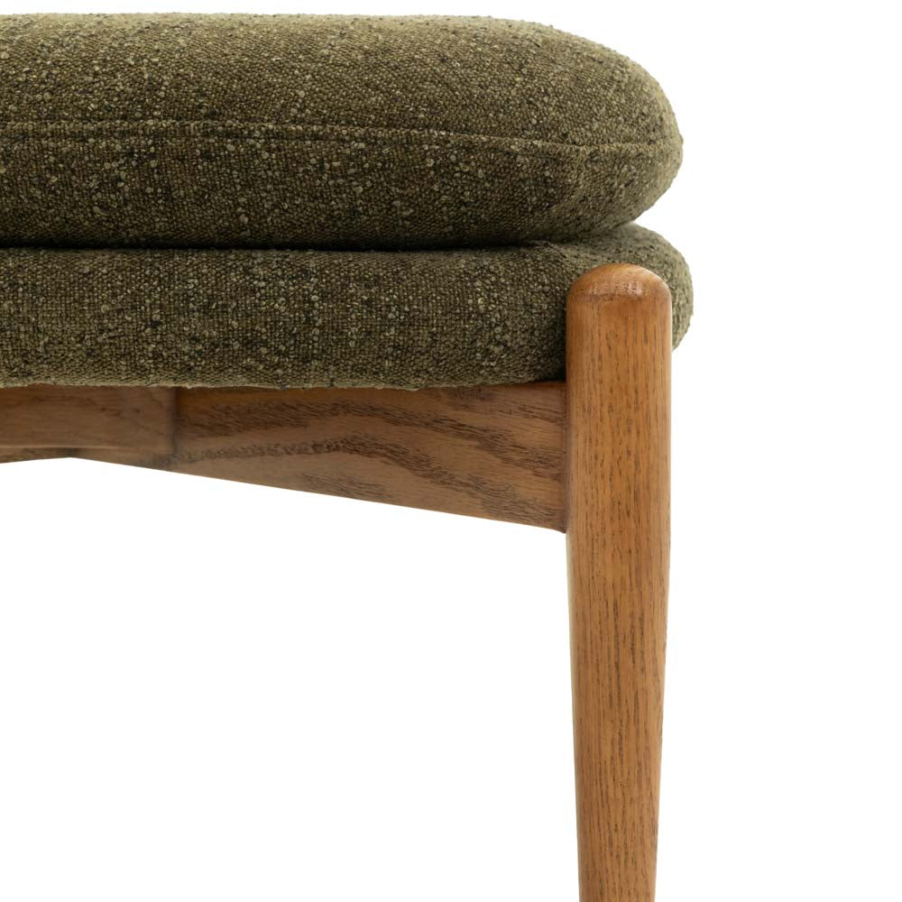 Busan Footstool Green Boucle