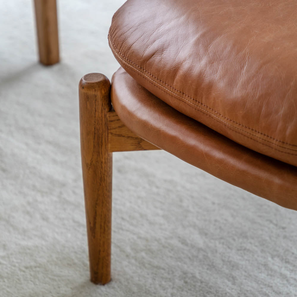 Busan Footstool Antique Brown