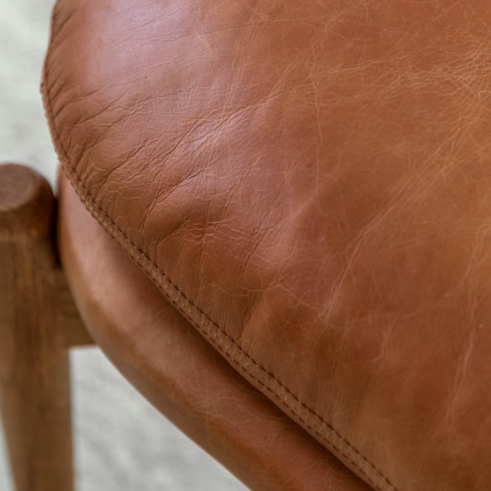 Busan Footstool Antique Brown