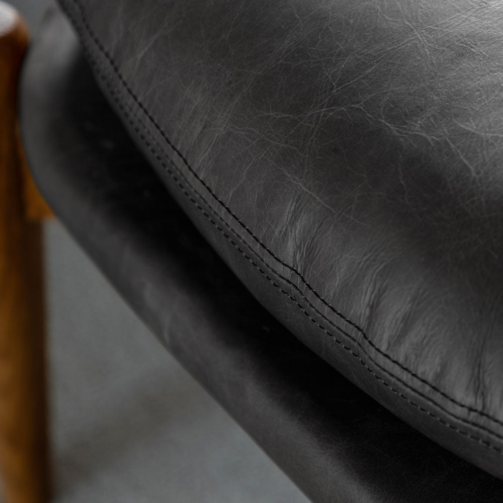 Busan Footstool Antique Ebony