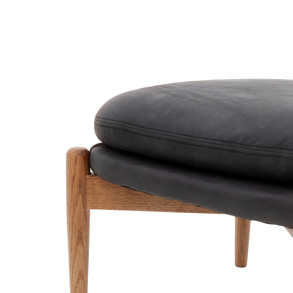 Busan Footstool Antique Ebony