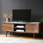 Managua Media Cabinet Dark Wood / Marble