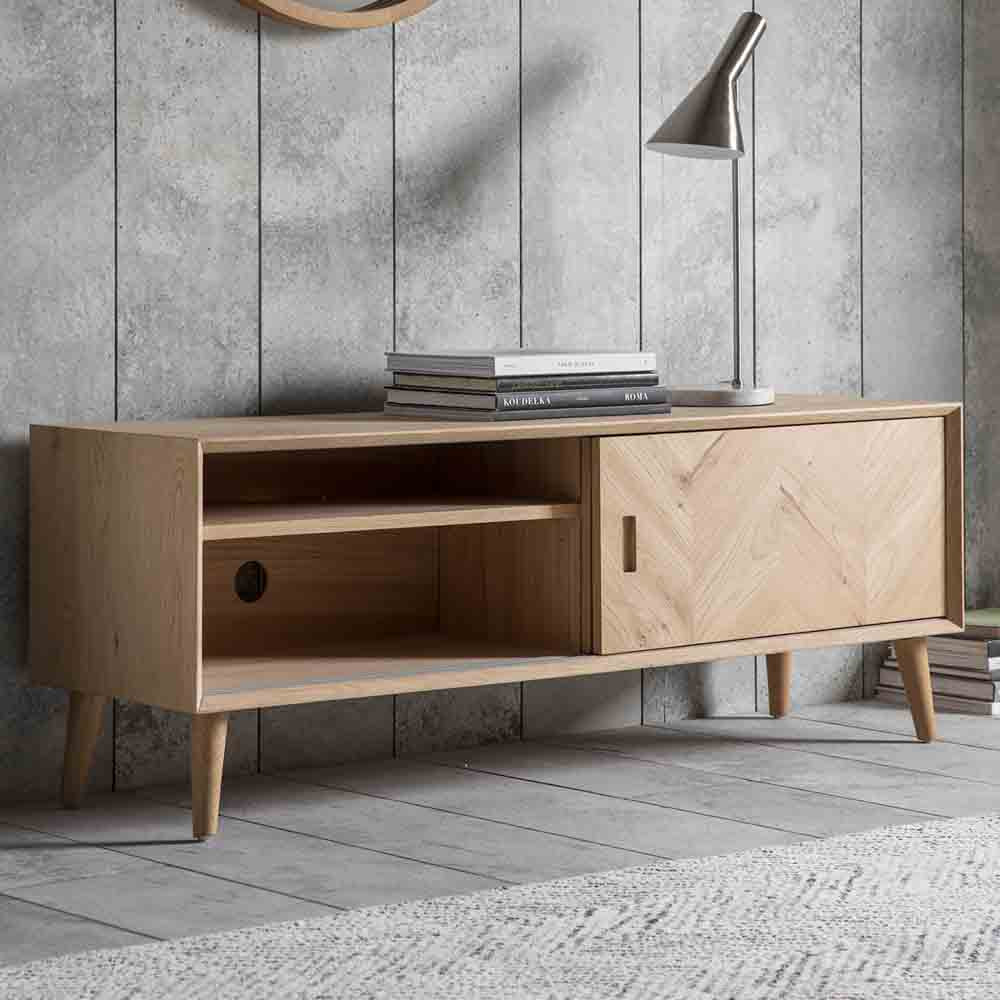 Florence Media Unit Oak