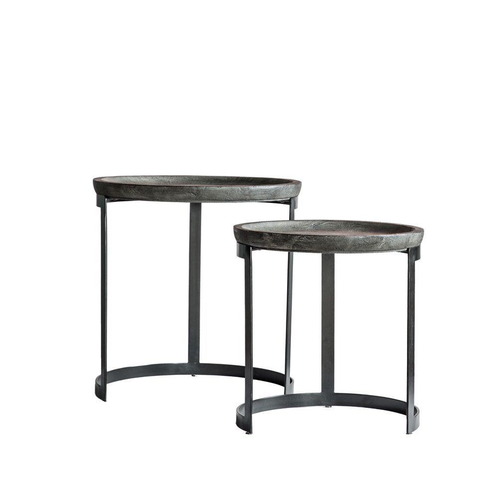 Dexter Nest of 2 Tables Black / Greywash