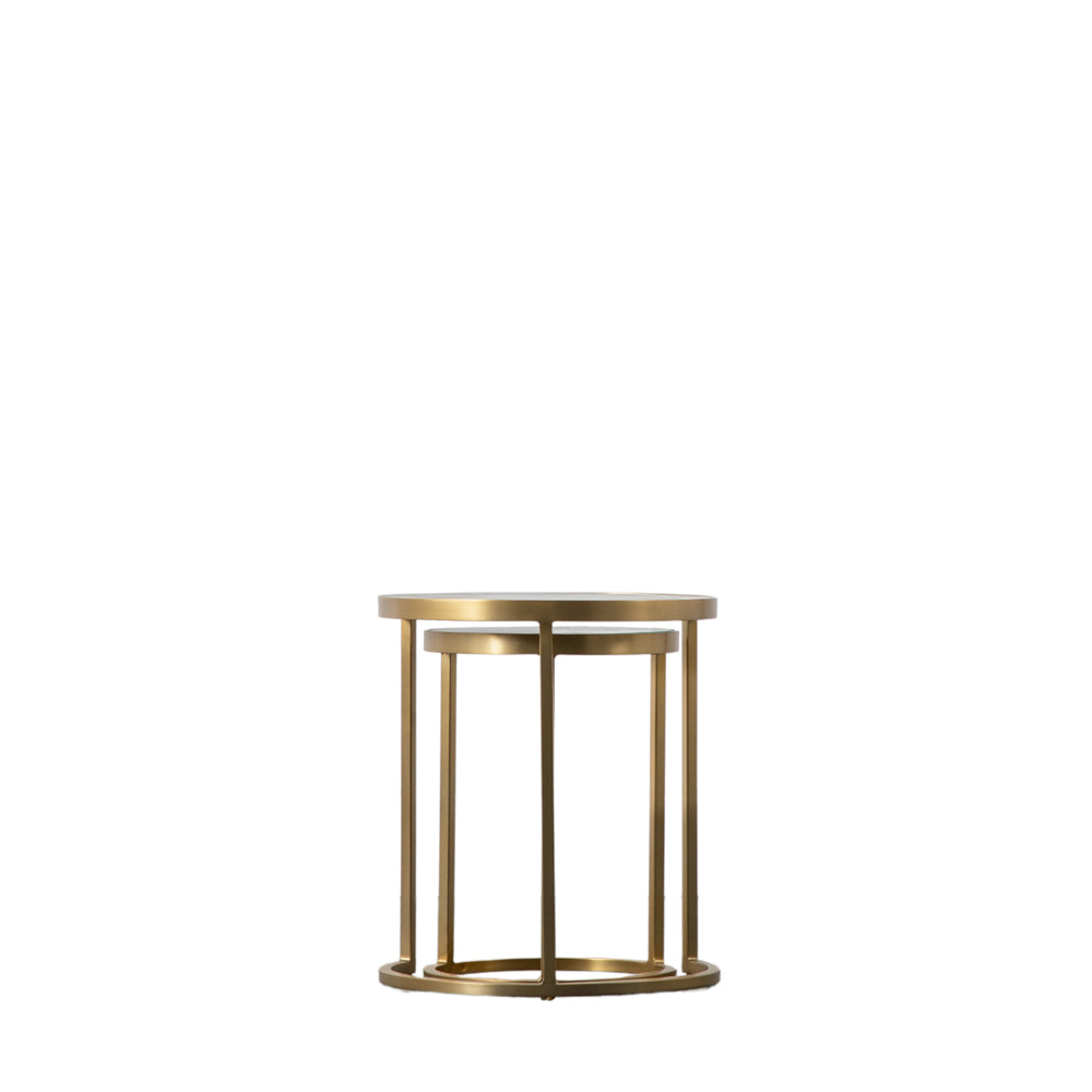 Fulda Nest of Two Tables Gold