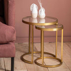Fulda Nest of Two Tables Gold