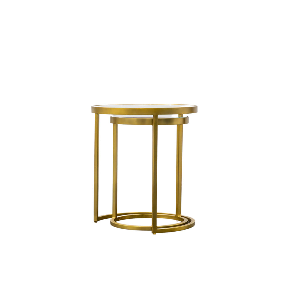 Fulda Nest of Two Tables Gold