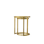 Fulda Nest of Two Tables Gold